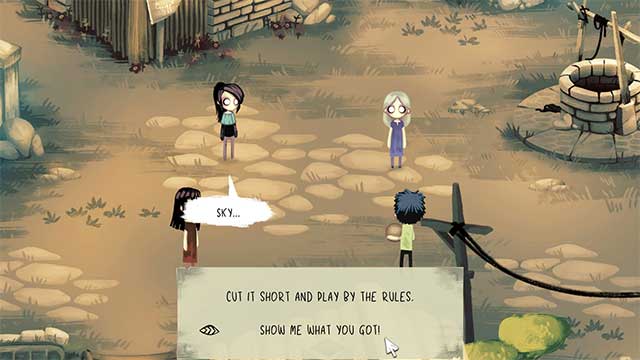 Chơi mini game với những đứa trẻ khác trong làng