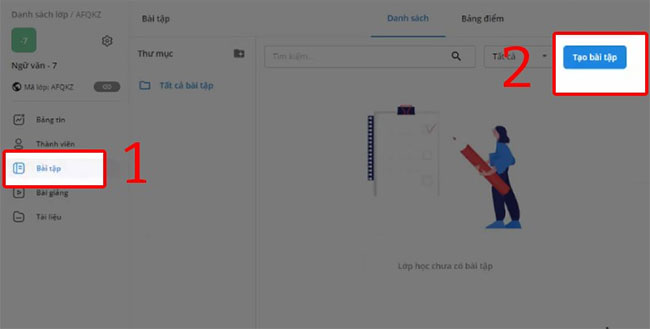 Giao bài tập cho giáo viên