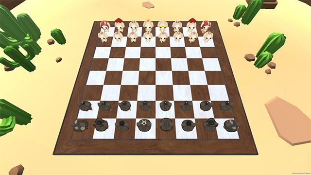 Chọn hình nền và nhạc nền tùy ý trong game Cute Chess