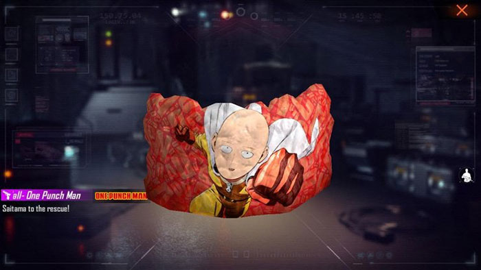 Skin Gloo Wall này có hình của Saitama - nhân vật chính trong manga One Punch Man