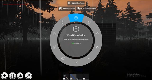 Tập trung chế tạo và xây dựng để sinh tồn càng lâu càng tốt trên hòn đảo vắng