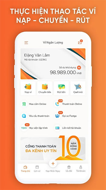 Nạp tiền