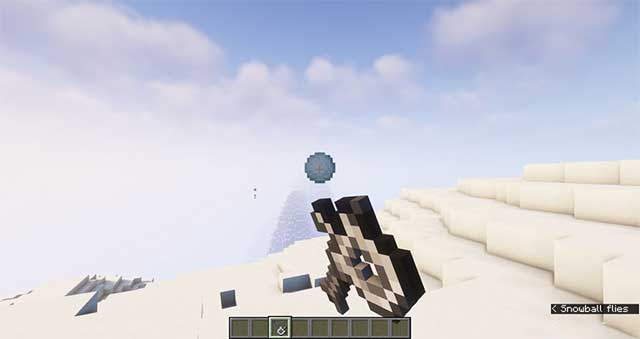 Bạn có thể lấy Snowball, Snow Block và Snow Layer làm đạn cho súng