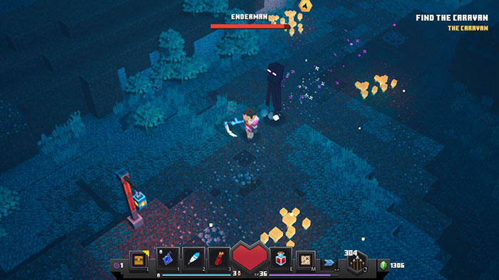 Enderman trong Dungeons dễ đối phó hơn trong bản Minecraft gốc