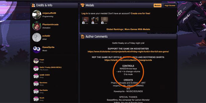 Gắn phím bất kỳ để dễ dàng nhấn nút khi chơi Friday Night Funkin'