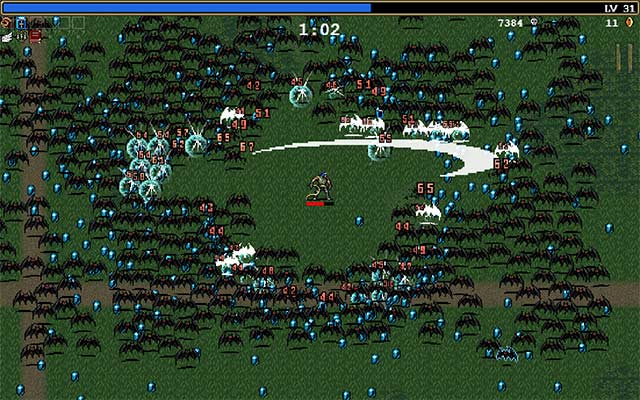Chiến trường của Vampire Survivors game vô cùng tàn khốc và nhuốm màu chết chóc