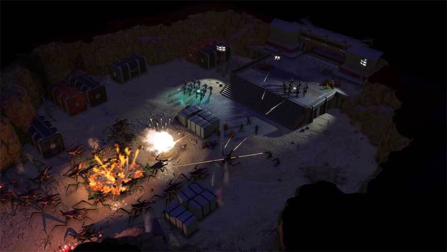 Chiến đấu với lũ nhện khổng lồ trong game Starship Trooper 