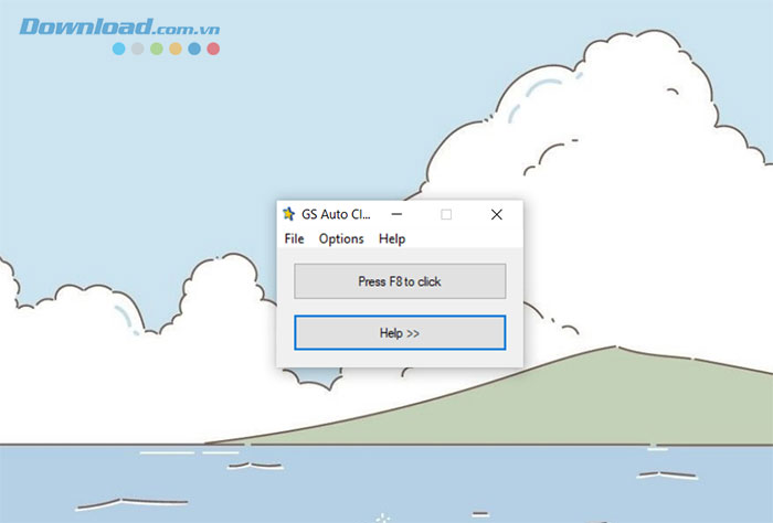 Giao diện của GS Auto Clicker rất đơn giản
