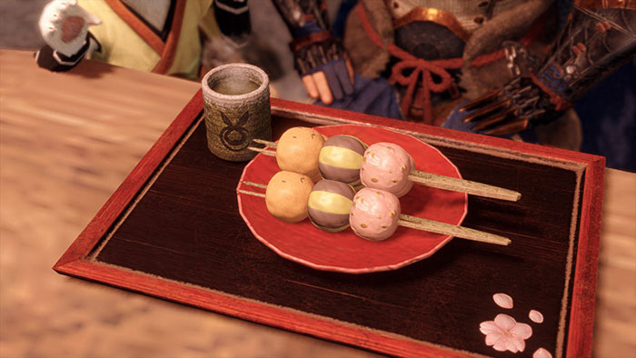 Ăn dango trước khi đi săn quái vật để nhận được một số buff