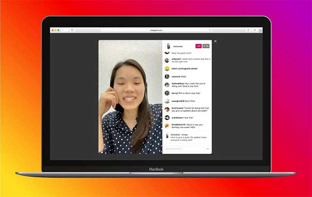 Khi bạn thích hoặc bình luận, bất cứ ai đang xem livestream đều có thể nhìn thấy