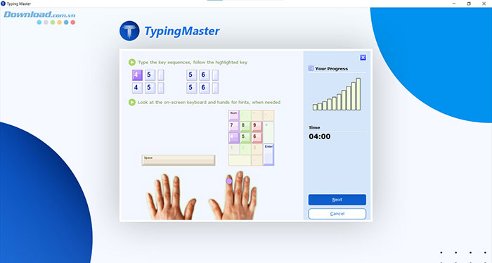 Học cách gõ số trên bàn phím bên phải