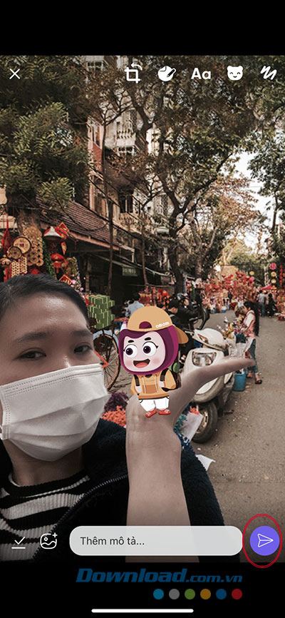Gửi bạn bè ảnh Viber