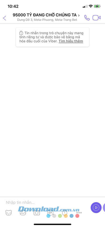 Cách gửi tin nhắn tự hủy trên Viber