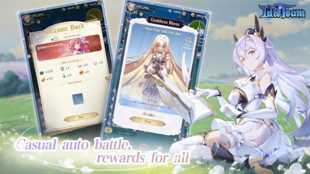 Chiến đấu tự động, nhận thưởng nhân đôi trong game Idle Team