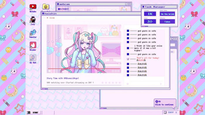 Needy Streamer Overload có rất nhiều thành tích và kết thúc để người chơi khám phá