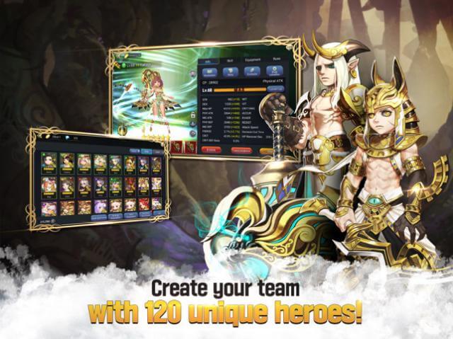 Tạo ra team của bạn từ 120 anh hùng độc đáo trong game Legend of Pandonia 