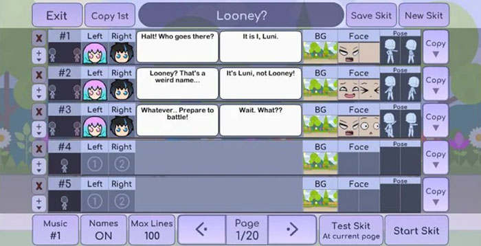 Tạo tiểu phẩm của riêng mình với tính năng Skit Maker