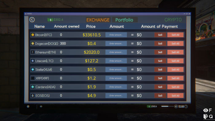 Nhấn Sell All để bán tất cả số tiền đang có của một loại bitcoin