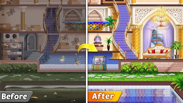 Trang trí và cải tạo khách sạn trong Hotel Frenzy game