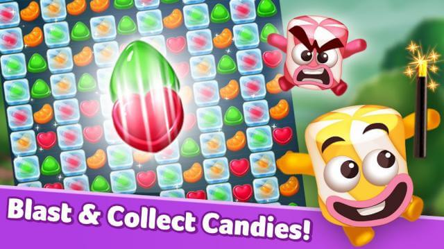 Phá vỡ và thu thập kẹo ngọt đầy màu sắc trong game Lollipop & Marshmallow
