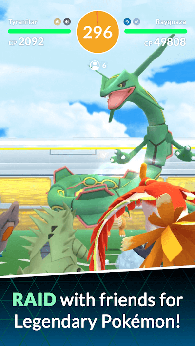 RAID cùng bạn bè để bắt các Pokemon huyền thoại