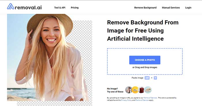 Removal AI là một công cụ xóa nền ảnh hỗ trợ AI