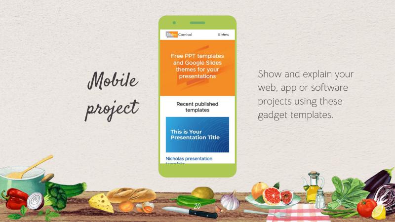 Real Food Presentation Template 20*346120