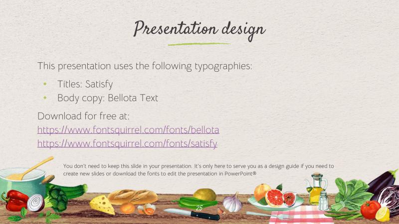 Real Food Presentation Template 25*346123