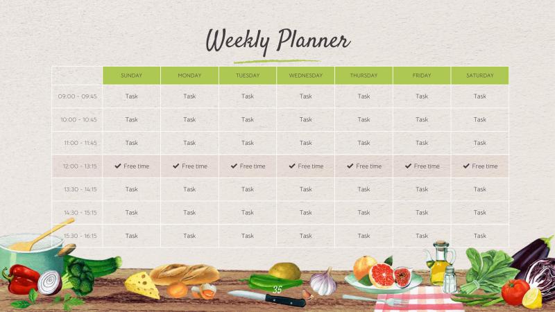 Real Food Presentation Template 35*346137