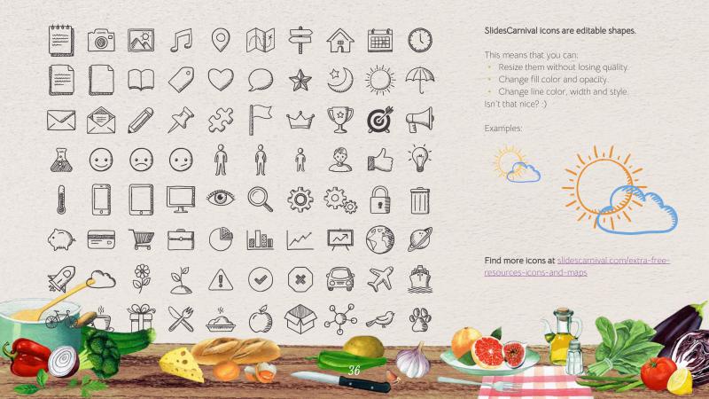 Real Food Presentation Template 36*346138