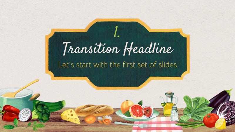 Real Food Presentation Template 4*346107