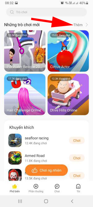 Ấn Thêm để xem thêm game