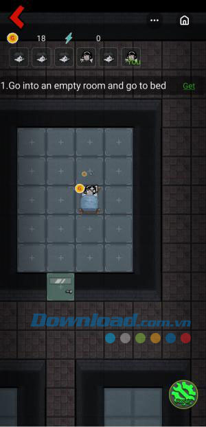 Ngủ và dùng tiền kiếm được để nâng cấp cánh cửa