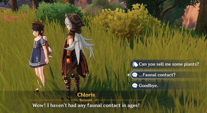 Người chơi có thể mua một số vật phẩm ở chỗ NPC Chloris
