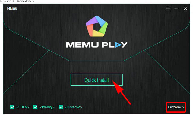 Ấn Quick Install để phần mềm được tự động cài đặt