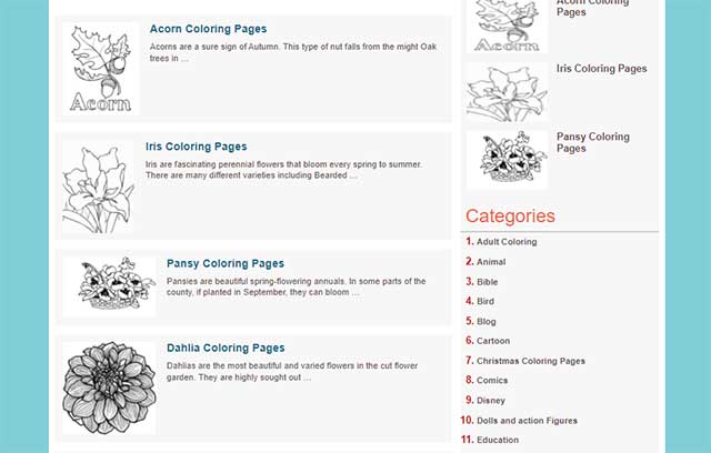 Trang web này sẽ chia các tác phẩm thành nhiều thể loại khác nhau