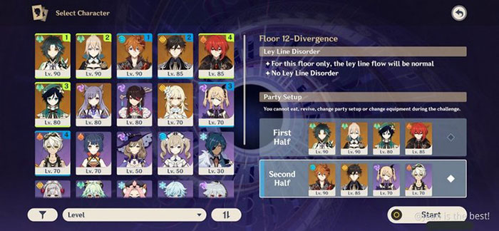 Xây dựng đội hình phù hợp là cách tốt nhất để vượt qua Spiral Abyss