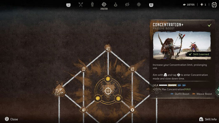 Các kỹ năng Concentration là những kỹ năng tốt nhất trong Horizon Forbidden West