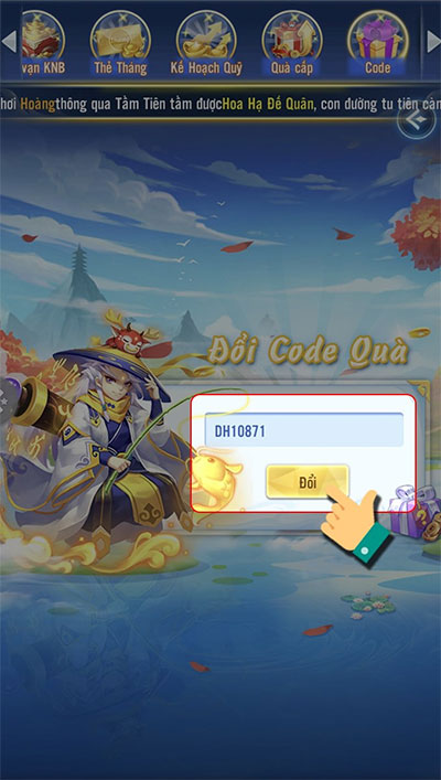 Cách nhập mã quà tặng game Xin đạo hữu dừng bước