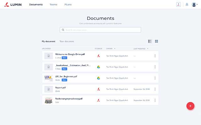 Ti lên tài liệu từ điện thoại hoặc nhập trực tiếp từ Google Drive và Dropbox