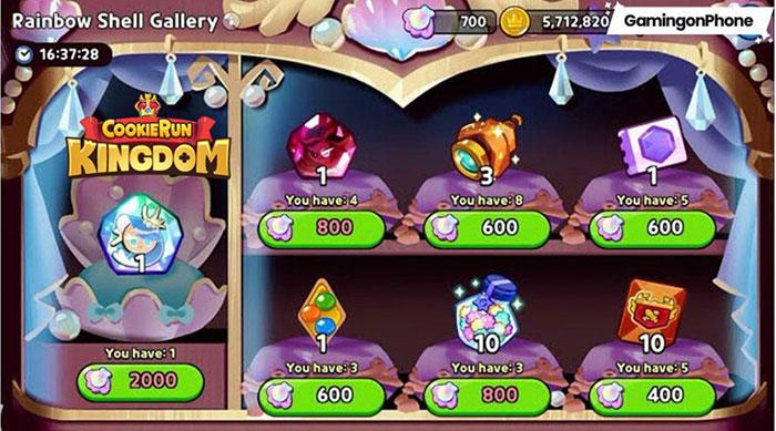 Rainbow Shell Gallery là nơi duy nhất người chơi có thể mua các vật phẩm cấp Legendary quý hiếm