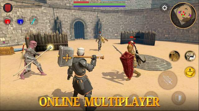 Tham gia các trận chiến nhiều người chơi bối cảnh thời Trung Cổ trong game Combat Magic: Spells & Swords