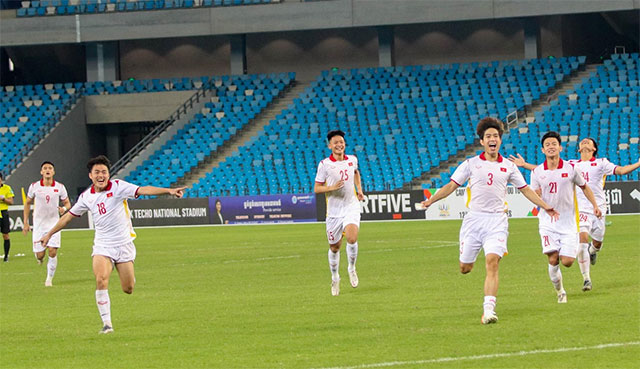 Ảnh ăn mừng chiến thắng U23 Đông Nam Á