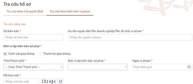 Tra cứu vi phạm giao thông