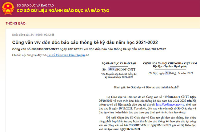 Công văn hướng dẫn 