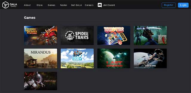 Gala Games hơi giống Steam và GOG với rất nhiều game để người dùng chơi