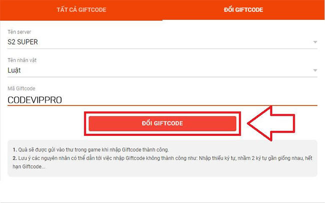 Nhập mã code game Thần Thú AFK