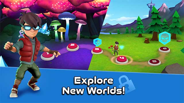 Game cung cấp một loạt các thế giới đa dạng và cấp độ khó ngày càng tăng