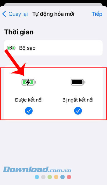 Chọn thời điểm nhận thông báo