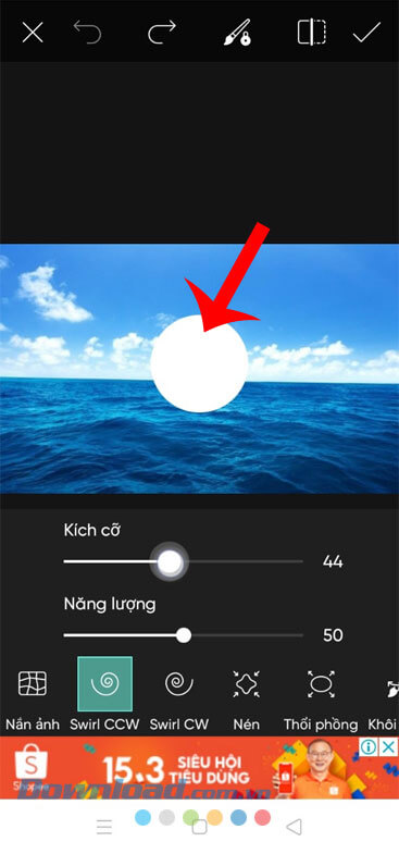 Tạo hiệu ứng vòng xoáy